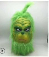 Book Week Adult Kids Grinch Santa Green Monster Costume 7Pcs Furry Santa Suit