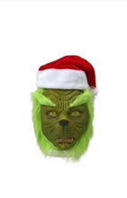 Book Week Adult Kids Grinch Santa Green Monster Costume 7Pcs Furry Santa Suit