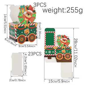 24 Days of Christmas countdown gift packaging boxes Train Design Christmas advent calendar candy boxes - Santas Workshop Direct 
