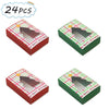 Gift for Her/Him 12/24pcs Christmas Gift Boxes with Christmas Tree Clear Window, Red Green Plaid Slide Drawer Holiday Packaging Boxes, Xmas Decorative Present Boxes for Holiday Party Favors & Gift Giving