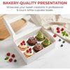 White Paper Cupcake Box | 18pcs with Insert And Window Hold 6 Standard Cupcakes, Cupcake Carrier Container, Bakery Muffin Box for Pastry, Cookies, Birthday, Mother'S Day, Wedding Party
