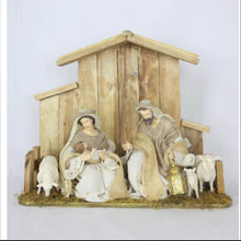 8.25" HOLY FAMILY ON 15.5" STABLE - Santas Workshop Direct