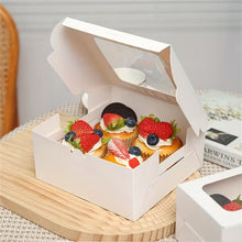 Snap-Fit Square Baker' Box: 18pcs/Pack - Transparent Paper Cake Box Suitable for Cupcakes, Muffins, Pastries - Disposable for Baking for Parties, Weddings, Bakeries