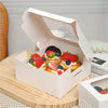 Snap-Fit Square Baker' Box: 18pcs/Pack - Transparent Paper Cake Box Suitable for Cupcakes, Muffins, Pastries - Disposable for Baking for Parties, Weddings, Bakeries