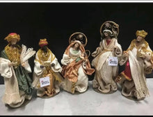 Handmade Christmas Nativity Set with Holy Family & Three Wise Men – 24cm Religious Christmas Decoration, 30cm Kings