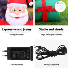 Jingle Jollys Christmas Inflatable Santa in Ballon 2.8M Height LED Decorations Illuminated - Santas Workshop Direct 