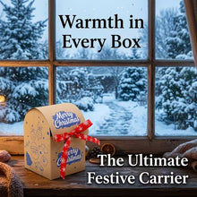 12/24pcs Christmas Kraft Paper Gift Boxes with Red Snowflake Ribbon, 4 Styles Merry Christmas Printed Mini Favor Boxes, Small Holiday Packaging Boxes for Christmas Eve Party Decor And Gift Giving