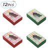 Gift for Her/Him 12/24pcs Christmas Gift Boxes with Christmas Tree Clear Window, Red Green Plaid Slide Drawer Holiday Packaging Boxes, Xmas Decorative Present Boxes for Holiday Party Favors & Gift Giving
