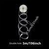 9 Rolls Balloon Chain Strips, 5 Meters Per Roll, Double Hole Balloon Garland Tapes, Decor Strips for Birthday Wedding Christmas Halloween Graduation Parties, Plastic Balloon Additions for Background And Arch Decoration