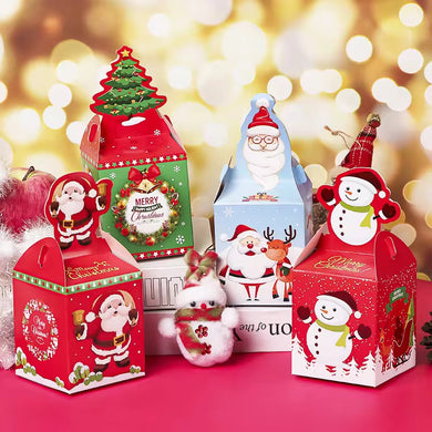 Christmas samll candy treat paper boxes Xmas Party Favour gift package paper boxes cookie goodie paper boxes for holiday party - Santas Workshop Direct 