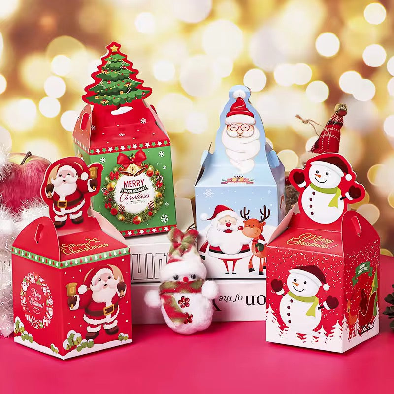 Christmas samll candy treat paper boxes Xmas Party Favour gift package paper boxes cookie goodie paper boxes for holiday party - Santas Workshop Direct 