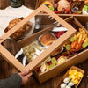 3 Sets Kraft Paper Picnic Boxes – Disposable Food & Bakery Takeaway Containers | Portable Lunch, Dessert, Cake & Picnic Packaging