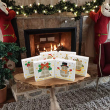 Christmas choclate candy goodie paper boxes with window Xmas party favour small gift packaging Gold stamping paper boxes