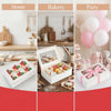 White Paper Cupcake Box | 18pcs with Insert And Window Hold 6 Standard Cupcakes, Cupcake Carrier Container, Bakery Muffin Box for Pastry, Cookies, Birthday, Mother'S Day, Wedding Party