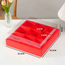4PCS 9-Grid Kraft Bakery Gift Boxes – 29.5 × 29.5 × 10cm | Cupcake, Cookie & Treat Boxes with Insert | Christmas & Holiday Gift Packaging