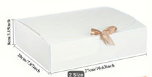 10pcs White paper party gift box, foldable gift packaging box, ribbon matching, birthday gift box, wedding decoration box (Copy)