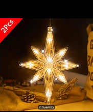 PRE ORDER 2pcs, Polaris Suction cup String Lights, Christmas Decorations, Indoor, Battery Operated, Christmas Lights,Curtain Lights, Fall, winter, Bedroom Decor, Christmas Wedding, Xmas, New Year(Batteries not included)