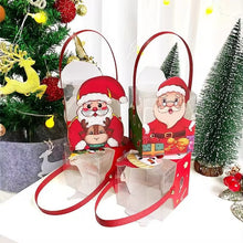 Christmas gift goodie packaging paper boxes with clear window Xmas party favour candy treat - Santas Workshop Direct 