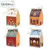 Gift For Her/Him 12/24pcs Christmas Gingerbread House Treat Boxes, 4pcs Assorted Designs House Gift Boxes with Jute String, Perfect for Christmas Party Favors, Gift Swap, Holiday Gift Giving, Classroom Treats
