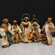 Handmade Christmas Nativity Set with Holy Family & Three Wise Men – 24cm Religious Christmas Decoration, 30cm Kings