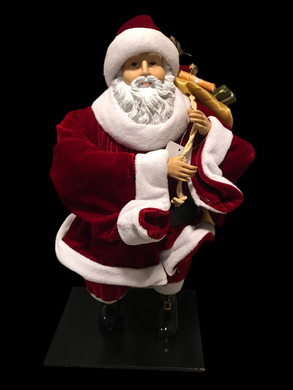 19” Red Standing Santa Claus- 49 cm - Santas Workshop Direct 