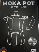 6 Cup Stovetop Espresso Maker - Moka Express Coffee Maker for Italian and Cuban Cafe Brewing, Moka Pot with Safety Valve, Silvery, Aluminium