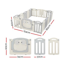 Baby Playpen 16 Panels Foldable Toddler Fence Safety Play Activity Centre - Santas Workshop Direct 