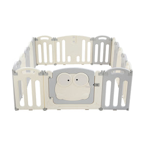 Baby Playpen 16 Panels Foldable Toddler Fence Safety Play Activity Centre - Santas Workshop Direct 