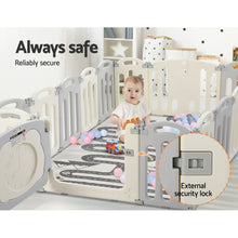 Baby Playpen 16 Panels Foldable Toddler Fence Safety Play Activity Centre - Santas Workshop Direct 