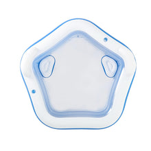 Kids Inflatable Pool Above Ground Pools Seat Cushions Cup Holder 213x206cm - Santas Workshop Direct 