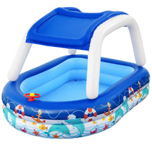 Kids Pool 213x155x132cm Inflatable Swimming w/ Canopy Play Pools 282L - Santas Workshop Direct 