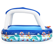 Kids Pool 213x155x132cm Inflatable Swimming w/ Canopy Play Pools 282L - Santas Workshop Direct 