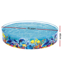 Kids Pool 244x46cm Round Above Ground Rigid Swimming Pools Undersea 2074L - Santas Workshop Direct 