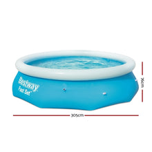 Swimming Pool 305x76cm Above Ground Round Inflatable Pools 3800L - Santas Workshop Direct 