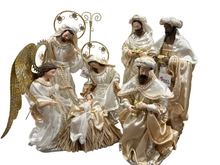 Christmas Religious Holy Family standing Angel 45 cm approx. (17.5”)  WITH 3  kings 16"(40) CM