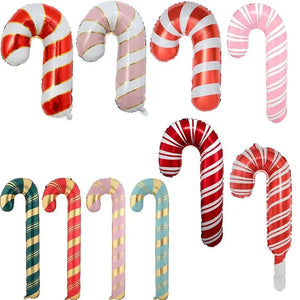 Candy cane  Foil Balloons Balloons Party Decor  PRE ORDER extra large 73cm x1 pc Santas Workshop Direct