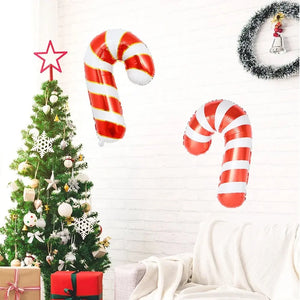 Candy cane  Foil Balloons Balloons Party Decor  PRE ORDER extra large 85 cm x1 pc Santas Workshop Direct