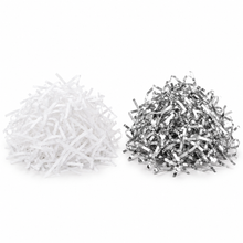 60g White & Silver Metallic Shredded Paper – Wedding, Baby Shower, Gift Box and Luxury Hamper Filler