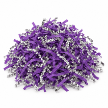 60g Purple & Silver Metallic Shredded Paper – Birthday, Beauty Gift Box and Luxury Hamper Filler