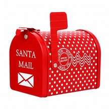 1PC Santa Mail Box Storage Tin – Christmas Letter Box Containers (14×8×9.5cm) for Holiday Treats & Gifts