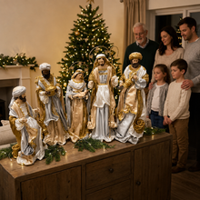 24.5” Large Christmas Religious Handmade Nativity Set with Holy Family and Three Wise Men (Approx. 65 cm)