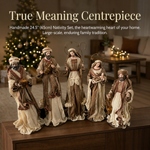 24.5” Large Christmas Religious Handmade Nativity Set with Holy Family and Three Wise Men (Approx. 65 cm)