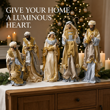 24.5” Large Christmas Religious Handmade Nativity Set with Three Wise Men (approx. 65 cm)