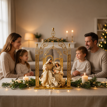 🎄 Christmas Handmade Nativity Set – 36cm Holy Family with 65cm Gazebo, Religious Christian Christmas Scene, Home Decor & Holiday Display Gift ✨