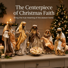 55cm Handmade Christmas Nativity Ornament – Religious Manger Scene with Holy Family, Christian Christmas Home Decor & Holiday Display