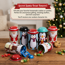 Christmas Santa Claus Cookie Tin – Festive Holiday Cookie Storage Box for Cookies, Candy & Gift Giving