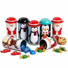 Christmas Santa Claus Cookie Tin – Festive Holiday Cookie Storage Box for Cookies, Candy & Gift Giving