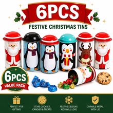 Christmas Santa Claus Cookie Tin – Festive Holiday Cookie Storage Box for Cookies, Candy & Gift Giving