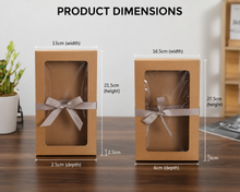 30pcs Kraft Paper Gift Boxes with PVC Window White Black Bakery Packaging Carton