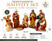 PRE ORDER 60cm Christmas Nativity Set with Manger & Angel | Holy Family Religious Christmas Decoration for Home, Church & Holiday Display
